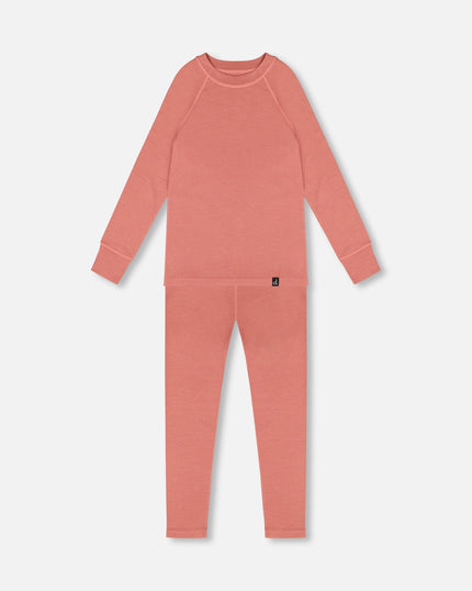 Merino Wool Base Layer Set Dusty Pink