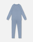 Merino Wool Base Layer Set Blue Gray