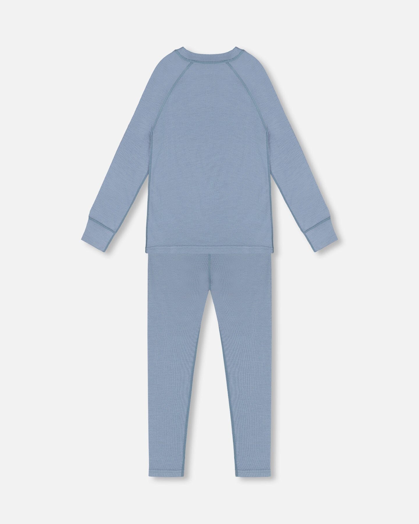 Merino Wool Base Layer Set Blue Gray