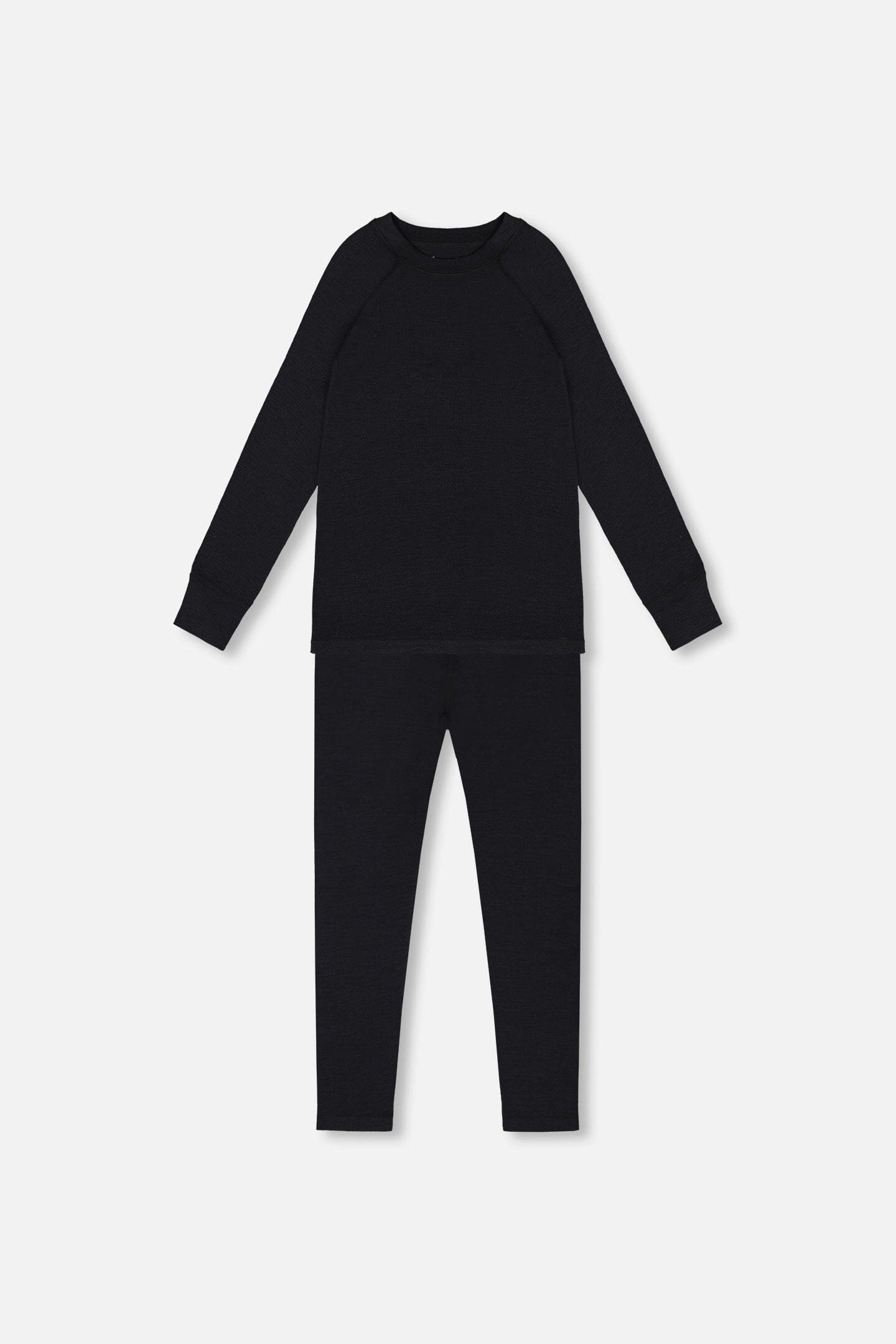 Merino Wool Base Layer Set Black