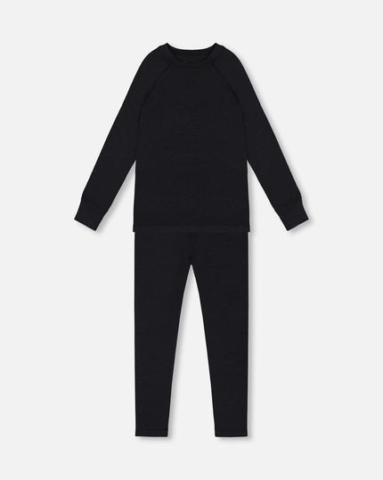 Merino Wool Base Layer Set Black