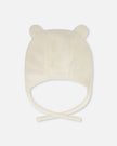 Lined Baby Sherpa Hat With Ear Flaps Off-White