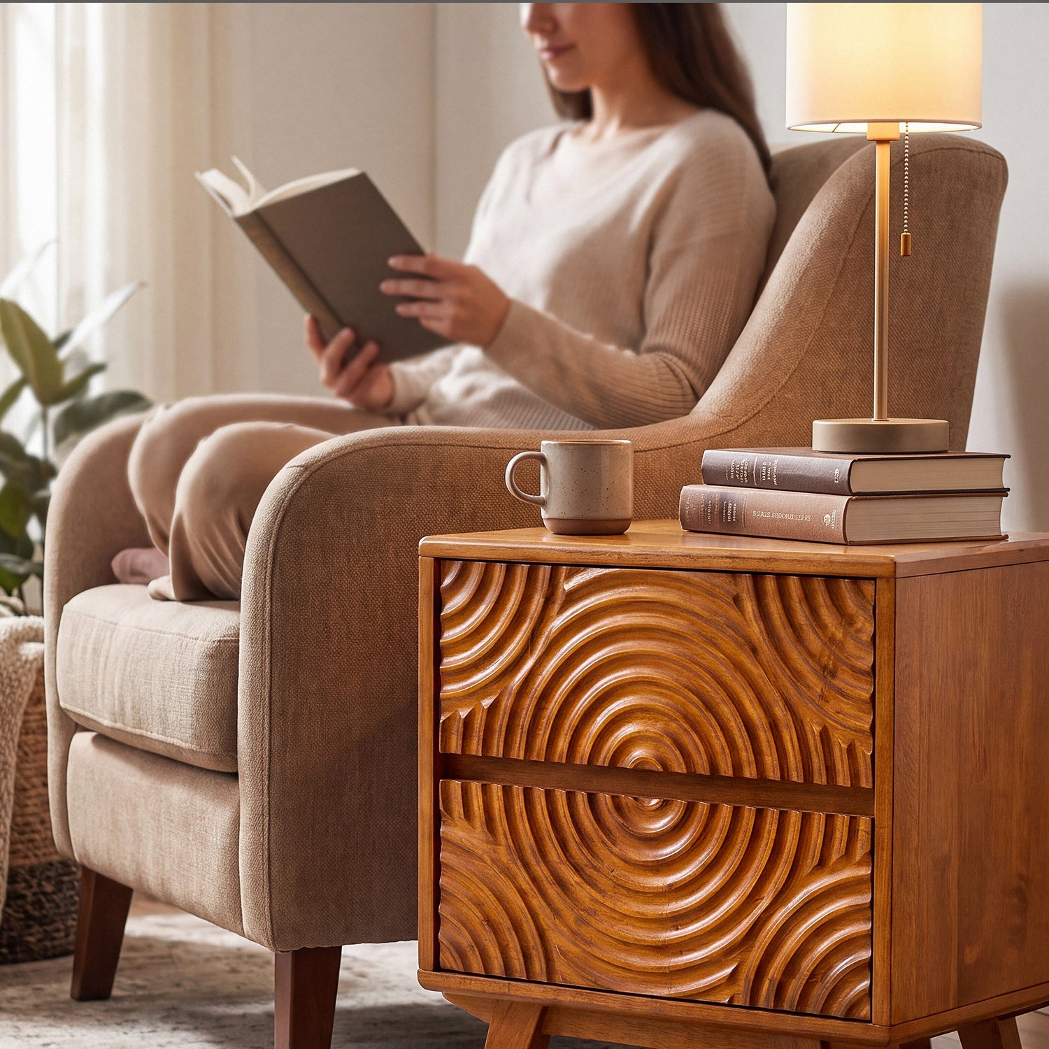 Harmony Solid Wood Nightstand