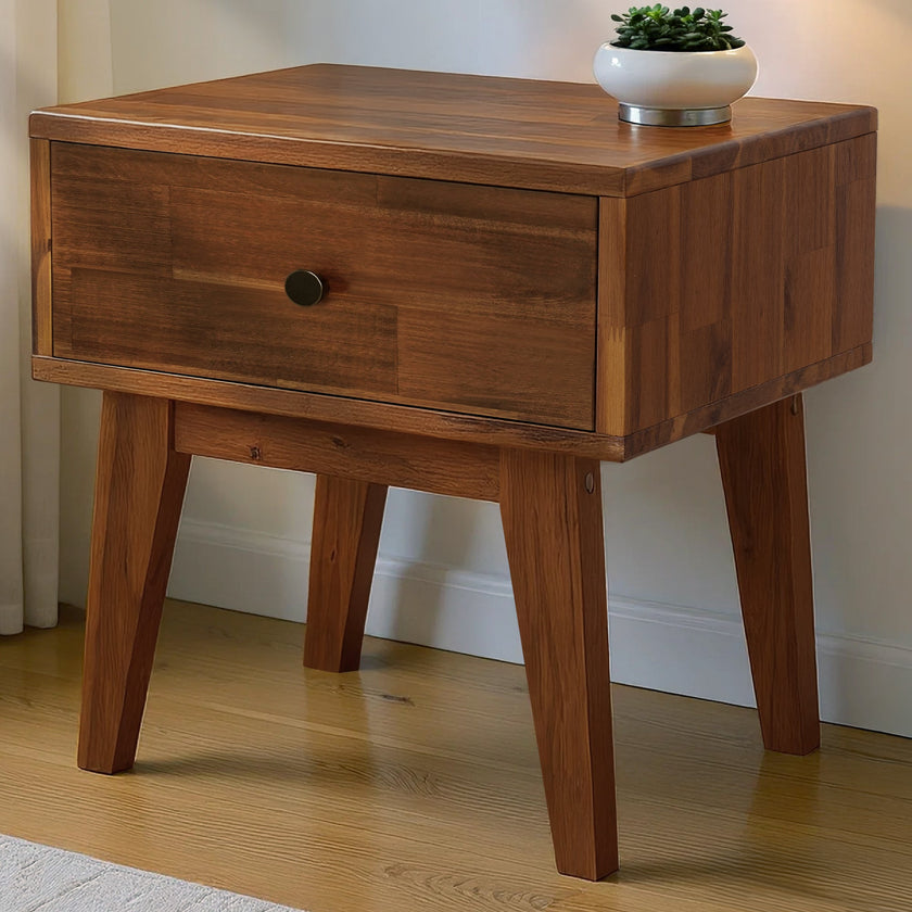 Sofia 1-Drawer Solid Wood Nightstand