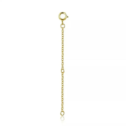 14K Gold Plated 925 Sterling Silver Necklace Extension Chains With Lobster Clasps For Diy Jewelry Making