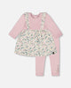 Organic Cotton Bi-Material Tunic And Leggings Set Neutral Purple