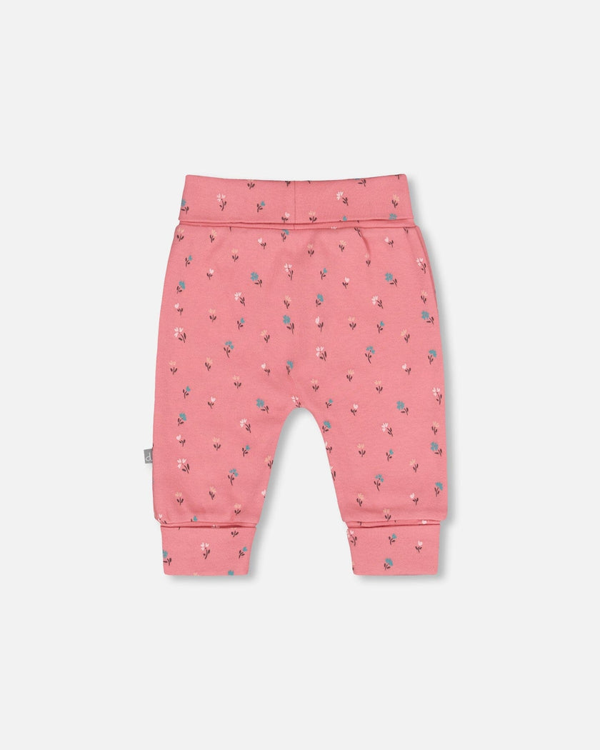 Organic Cotton Evolutive Pant Pink Floral