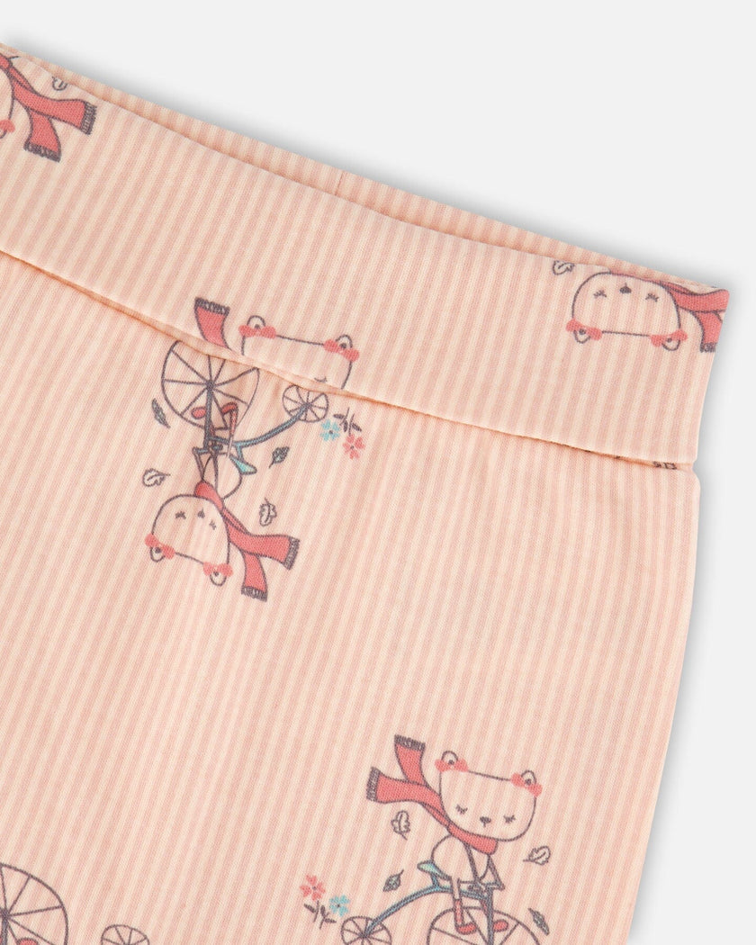 Organic Cotton Evolutive Pant Pink Cat Print