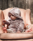 Hooded Zip Plush Jacket Neutral Purple