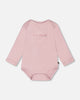 Organic Cotton Long Sleeve Romper Neutral Purple