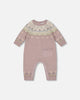 Jacquard Knitted Romper Keepsake Lilac