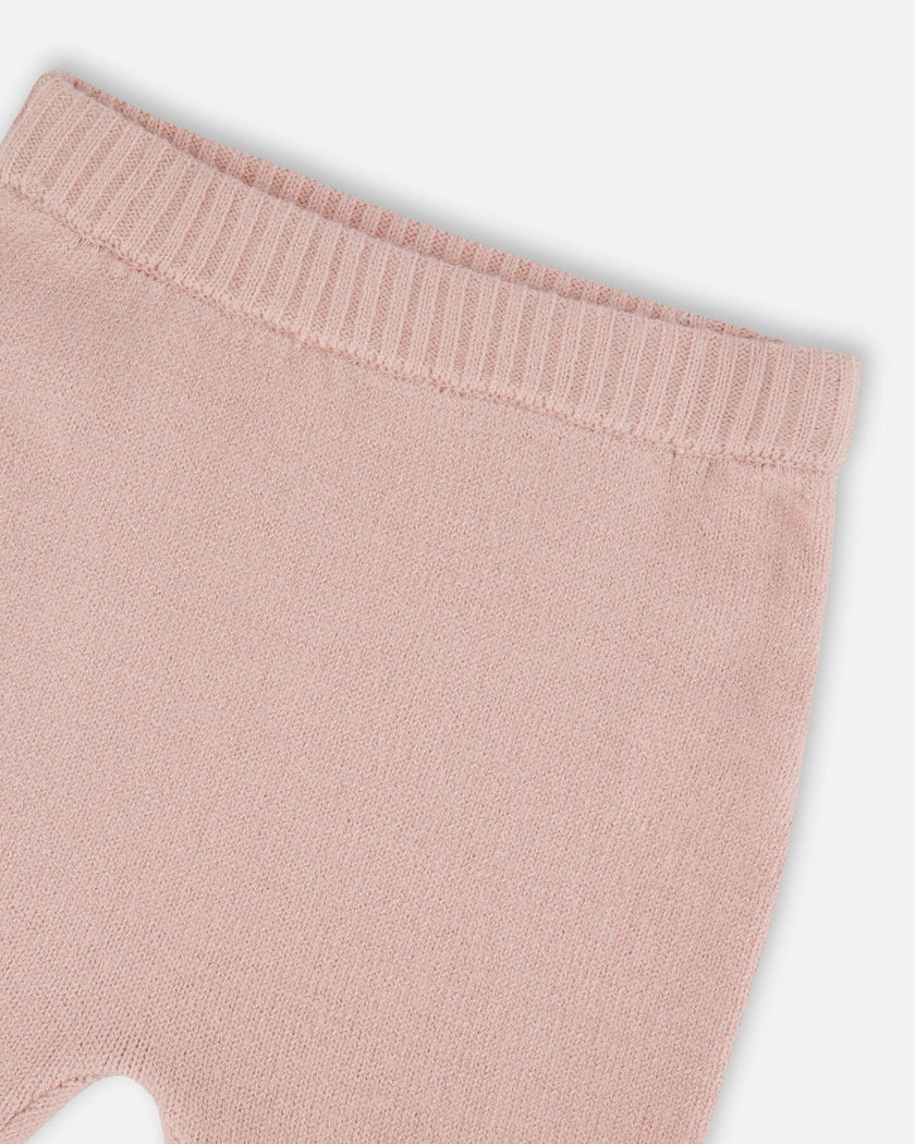 Knitted Top And Pant Set Light Pink