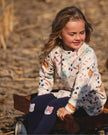 Glittering French Terry Dress Beige Printed Cat