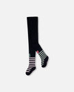 Knit Tights Dark Blue
