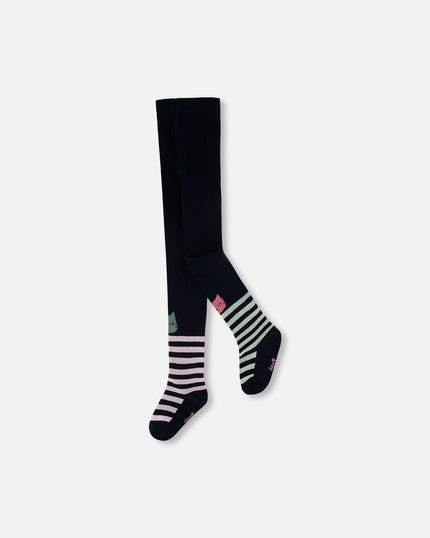 Knit Tights Dark Blue