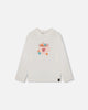 Organic Cotton Long Sleeve T-Shirt Off-White With Hot Chocolate