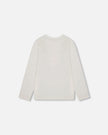 Organic Cotton Long Sleeve T-Shirt Off-White With Hot Chocolate