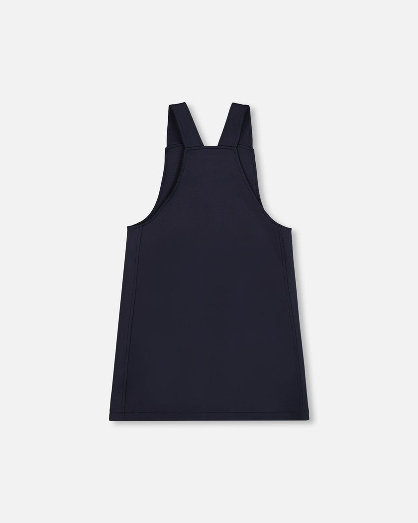 Milano Jumper Dress Navy Blue With Buckle Detail