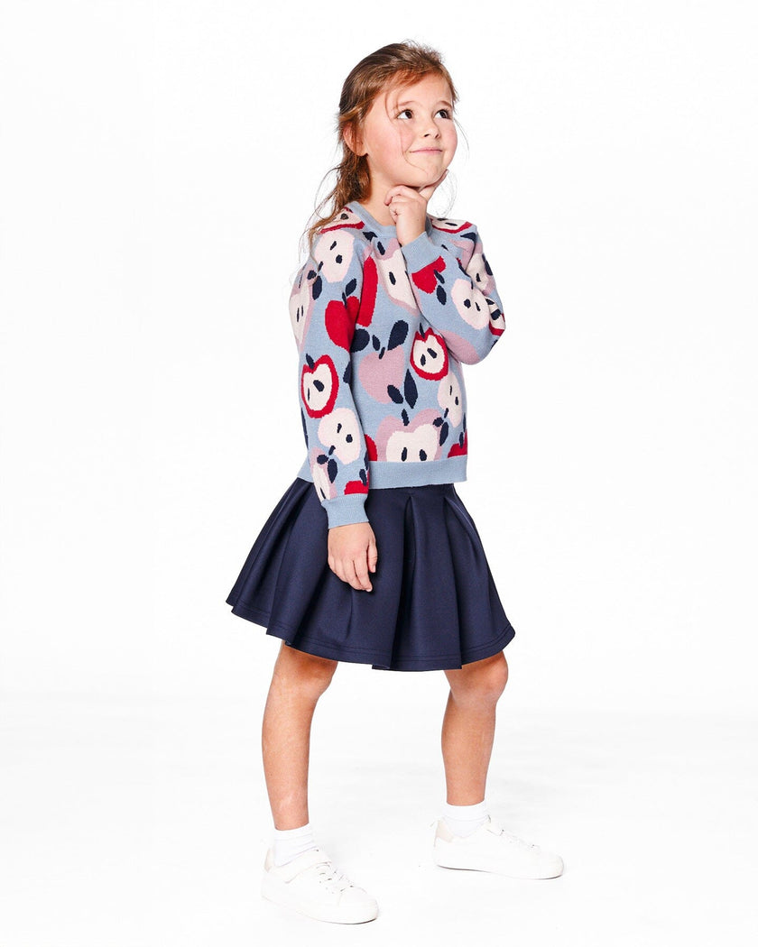 Pleated Milano Skirt Navy Blue