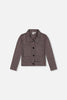 Jacquard Knit Jacket With Houndstooth Pattern
