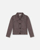 Jacquard Knit Jacket With Houndstooth Pattern