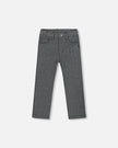 Stretch Jacquard Pants Grey Herringbone