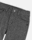Stretch Jacquard Pants Grey Herringbone