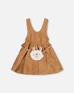 Stretch Suede Effect Jumper Light Pecan Brown With Llama Bag
