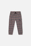 Plaid Cargo Pant Gray And Black
