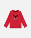 Jersey T-Shirt Cherry Red With Moose