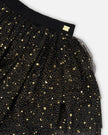 Multi Layer Glittering Mesh Skirt Black