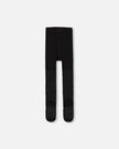 Knit Tights Black With Tone-On-Tone Star Pattern