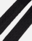 Knit Tights Black With Tone-On-Tone Star Pattern
