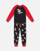 Two-Piece Organic Cotton Pajama Set Black Cookie Print