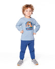 Organic Cotton Long Sleeve T-Shirt Light Blue