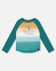 Organic Cotton Jersey Raglan Sleeve T-Shirt Forest Green