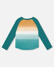 Organic Cotton Jersey Raglan Sleeve T-Shirt Forest Green