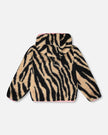 Reversible Mid-Season Sherpa Jacket Zebra