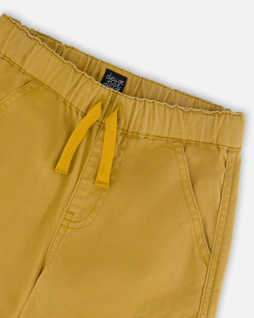 Twill Jogger Cargo Pants Ochre