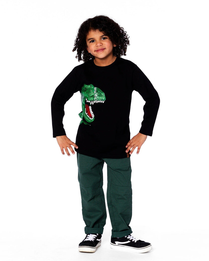 Twill Jogger Pants With Patch Pockets Forest Green