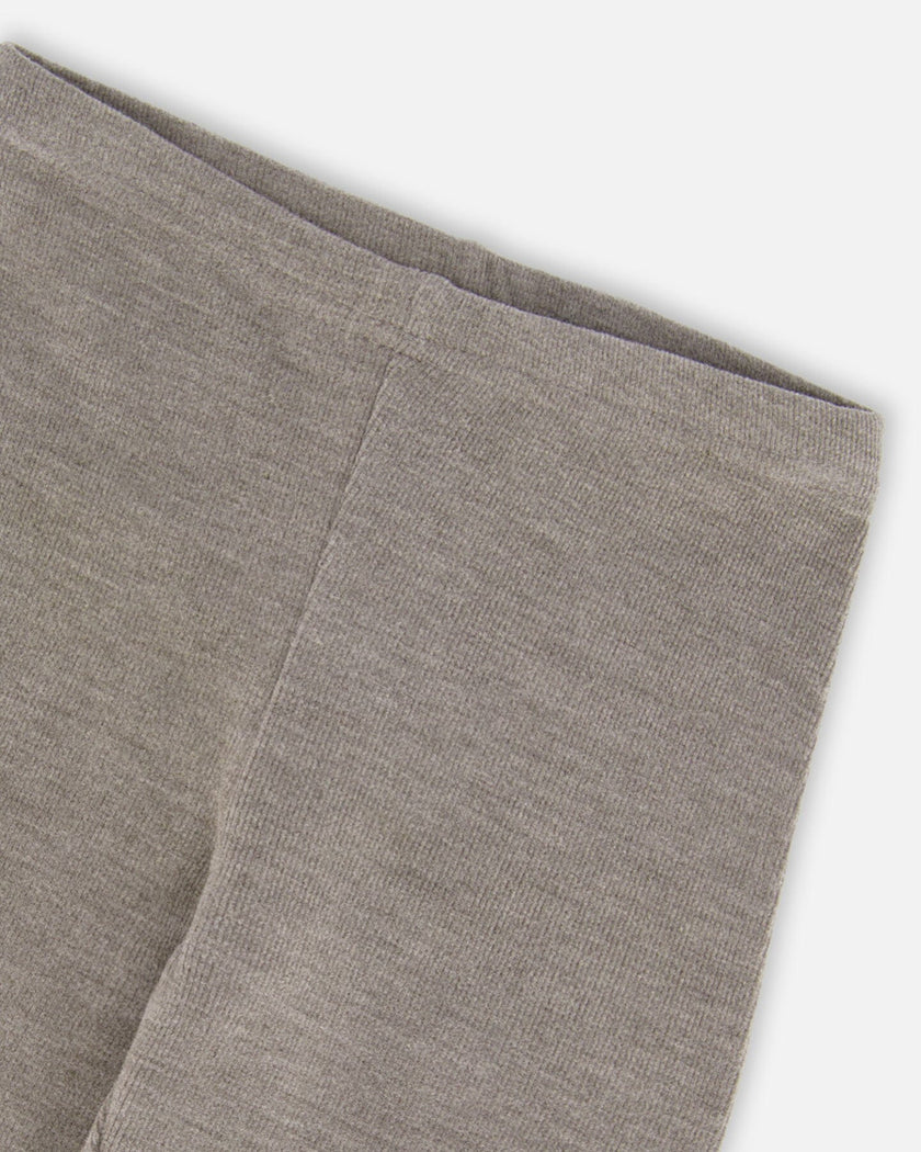 Super Soft Ribbed Leggings Heather Gray