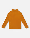 Super Soft Ribbed Mock Neck Top Golden Yellow
