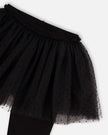 Leggings With Tulle Skirt Black