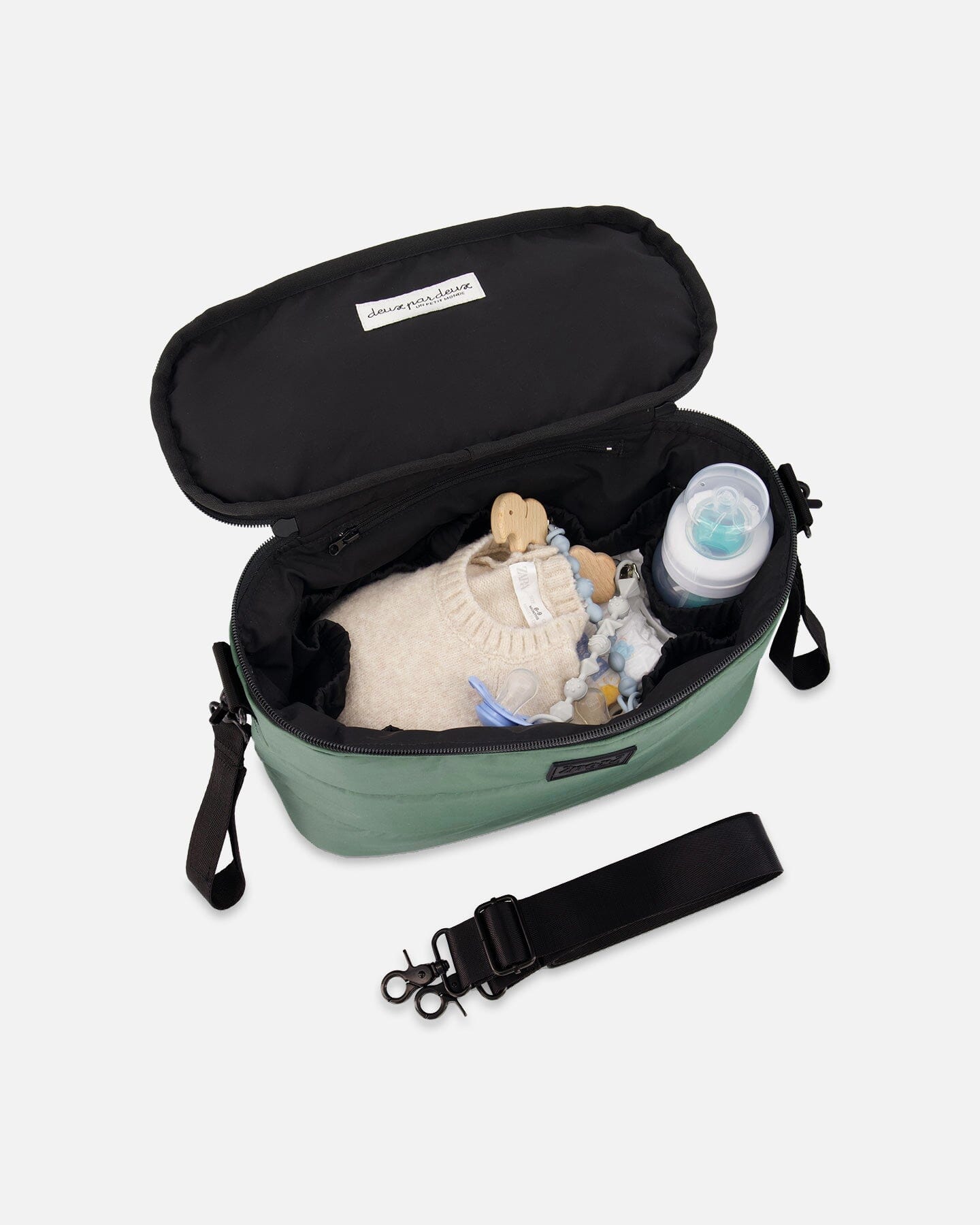 Mini Diaper Bag Dark Gray Green