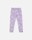 Stretch Jersey Leggings Lilac Unicorn Print