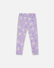 Stretch Jersey Leggings Lilac Unicorn Print