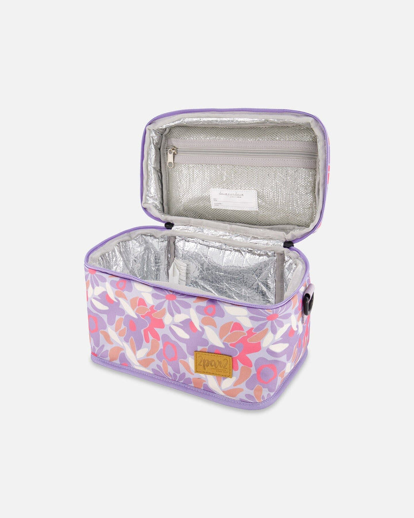 Lunch Box Lilac Retro Flower Print