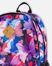 Kids Backpack Black Butterfly Print