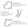 925 Sterling Silver Minimal Heart Band Ring