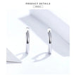 Genuine Sterling Silver Hoop Earrings - Elegant Rose Gold Color - Women's Fashion jewelry SCE808